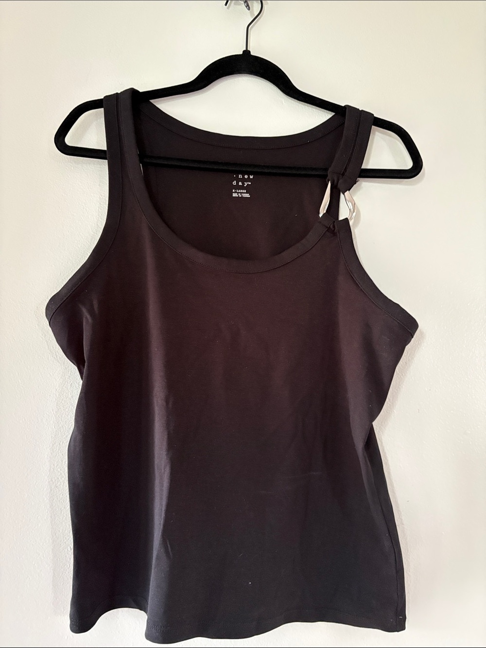 a new day Black Tank Top with Ring-Accent Strap